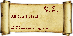 Ujházy Patrik névjegykártya