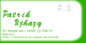 patrik ujhazy business card